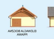 Elewacja projektu S35 Stajnia dla koni - 4 boksy - 4 - wersja lustrzana