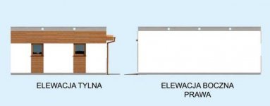 Elewacja projektu G1a2 garaż dwustanowiskowy z pomieszczeniem gospodarczym - 2