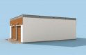 Projekt garażu G1a2 garaż dwustanowiskowy z pomieszczeniem gospodarczym - wizualizacja 3