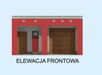 Elewacja projektu G73A garaż jednostanowiskowy z pomieszczeniem gospodarczym - 1