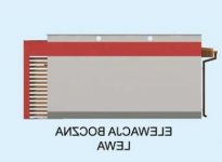 Elewacja projektu G73A garaż jednostanowiskowy z pomieszczeniem gospodarczym - 2 - wersja lustrzana