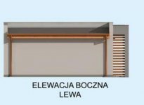 Elewacja projektu G21A garaż jednostanowiskowy z pomieszczeniami gospodarczymi - 2