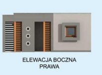 Elewacja projektu G21A garaż jednostanowiskowy z pomieszczeniami gospodarczymi - 4