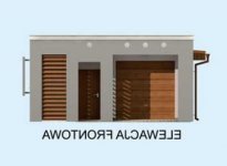 Elewacja projektu G21A garaż jednostanowiskowy z pomieszczeniami gospodarczymi - 1 - wersja lustrzana