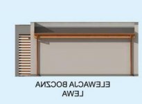 Elewacja projektu G21A garaż jednostanowiskowy z pomieszczeniami gospodarczymi - 2 - wersja lustrzana