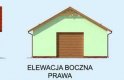 Projekt garażu G229A - elewacja 4