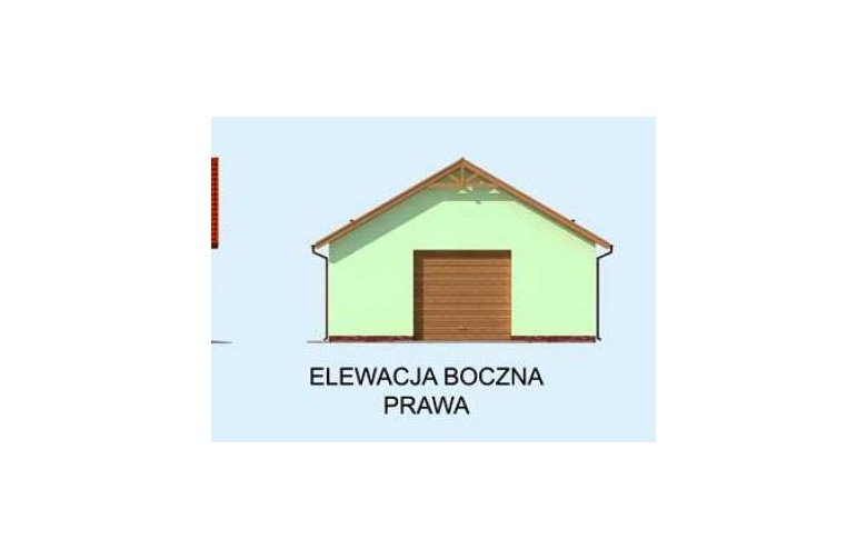 Projekt garażu G229A - elewacja 4