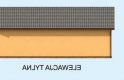 Projekt garażu G240 garaż z pomieszczeniem gospodarczym - elewacja 3