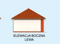 Elewacja projektu G241 garaż z pomieszczeniem gospodarczym - 2