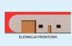 Elewacja projektu G242 garaż z pomieszczeniem gospodarczym - 1