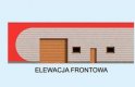 Projekt garażu G242 garaż z pomieszczeniem gospodarczym - elewacja 1