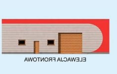 Elewacja projektu G242 garaż z pomieszczeniem gospodarczym - 1 - wersja lustrzana