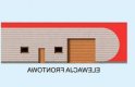 Projekt garażu G242 garaż z pomieszczeniem gospodarczym - elewacja 1
