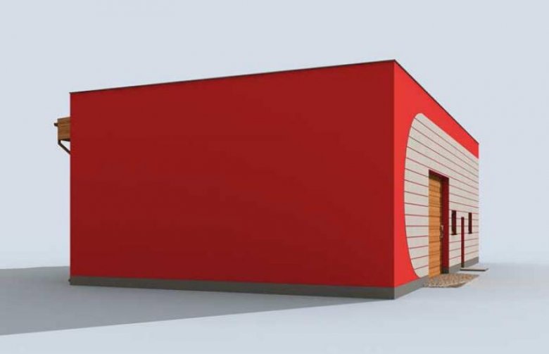 Projekt garażu G242 garaż z pomieszczeniem gospodarczym