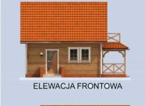 Elewacja projektu ORLEAN 2 dom letniskowy z poddaszem - 1