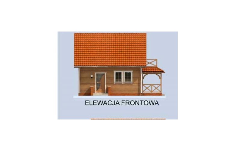 Projekt domu letniskowego ORLEAN 2 dom letniskowy z poddaszem - elewacja 1