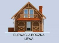 Elewacja projektu ORLEAN 2 dom letniskowy z poddaszem - 2