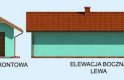 Projekt garażu G1m bis garaż jednostanowiskowy z pomieszczeniem gospodarczym - elewacja 1