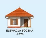 Elewacja projektu G239 wiata garażowa dwustanowiskowa z pomieszczeniem gospodarczym - 3