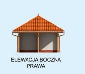 Elewacja projektu G239 wiata garażowa dwustanowiskowa z pomieszczeniem gospodarczym - 4