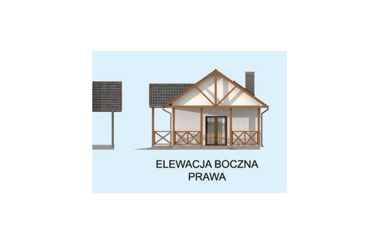 Projekt domu z poddaszem MONTEVIDEO - elewacja 4