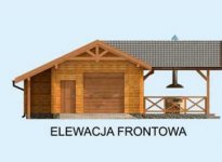 Elewacja projektu G53 z bali drewnianych - 1