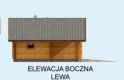 Projekt garażu G53 z bali drewnianych - elewacja 2