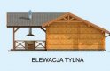 Projekt garażu G53 z bali drewnianych - elewacja 3