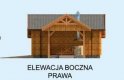 Projekt garażu G53 z bali drewnianych - elewacja 4