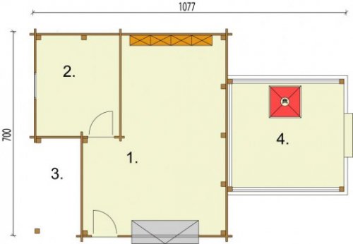 RZUT PRZYZIEMIA G53 z bali drewnianych