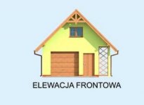 Elewacja projektu G245 garaż jednostanowiskowy z poddaszem - 1