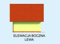 Elewacja projektu G245 garaż jednostanowiskowy z poddaszem - 2