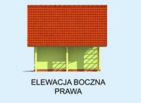 Elewacja projektu G245 garaż jednostanowiskowy z poddaszem - 4