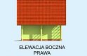 Projekt garażu G245 garaż jednostanowiskowy z poddaszem - elewacja 4