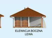 Elewacja projektu G252 garaż dwustanowiskowy z werandą - 2