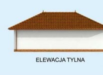 Elewacja projektu G252 garaż dwustanowiskowy z werandą - 3