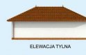 Projekt garażu G252 garaż dwustanowiskowy z werandą - elewacja 3
