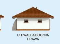 Elewacja projektu G252 garaż dwustanowiskowy z werandą - 4