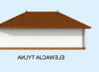 Elewacja projektu G252 garaż dwustanowiskowy z werandą - 3 - wersja lustrzana
