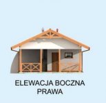 Elewacja projektu G246 garaż dwustanowiskowy z tarasem - 4