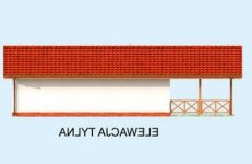 Elewacja projektu G246 garaż dwustanowiskowy z tarasem - 2 - wersja lustrzana