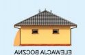 Projekt garażu G248 garaż dwustanowiskowy z werandą - elewacja 3