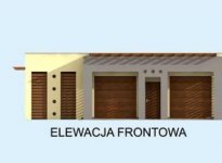 Elewacja projektu G253 garaż dwustanowiskowy z werandą - 1