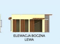 Elewacja projektu G253 garaż dwustanowiskowy z werandą - 2