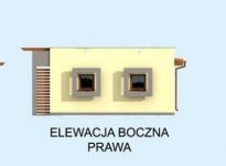 Elewacja projektu G253 garaż dwustanowiskowy z werandą - 4