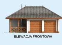 Elewacja projektu G255 garaż dwustanowiskowy z pomieszczeniem gospodarczym i altaną - 1