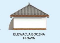 Elewacja projektu G255 garaż dwustanowiskowy z pomieszczeniem gospodarczym i altaną - 4