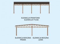 Elewacja projektu G259 Wiata garażowa - 1