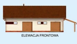 Elewacja projektu G260 garaż z pomieszczeniem garażowo / magazynowym - 1