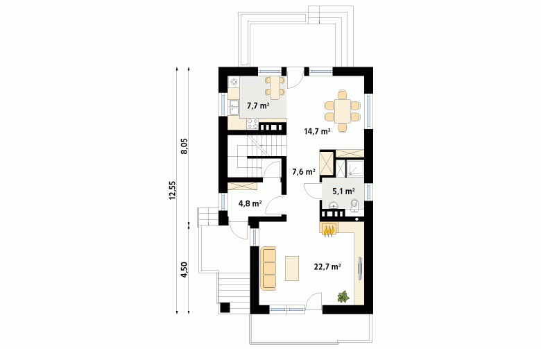 Projekt domu tradycyjnego Agawa 2 - 